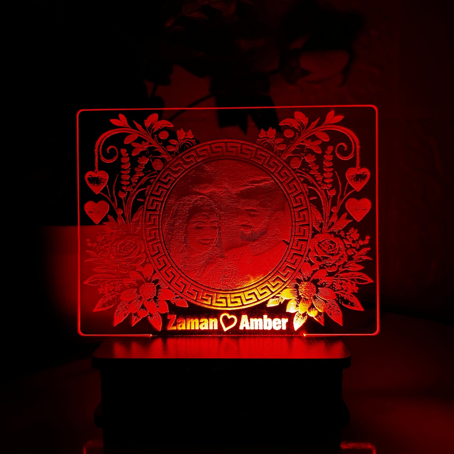 P2- Flower Frame 3D Customized Picture Illusion Lamp