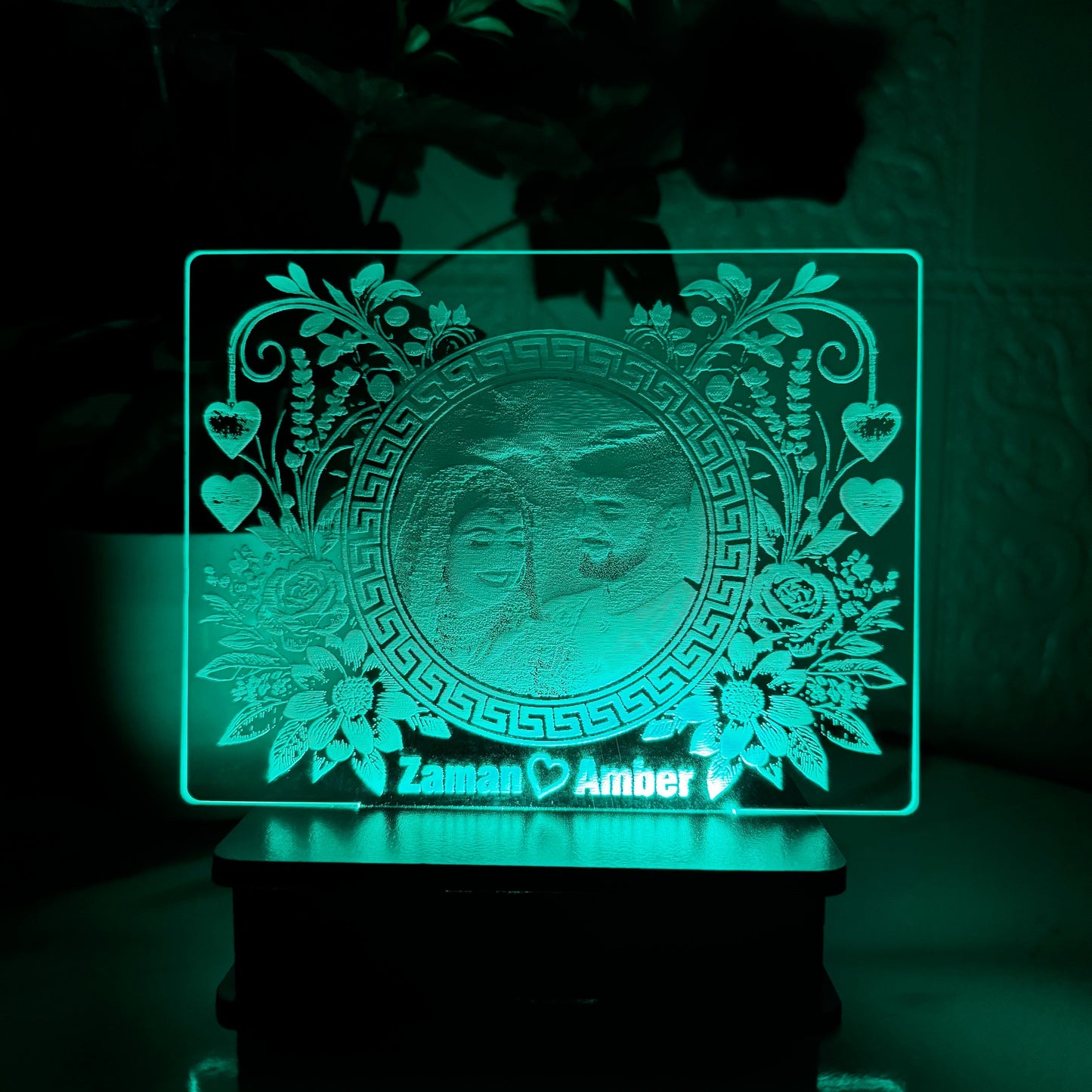 P2- Flower Frame 3D Customized Picture Illusion Lamp