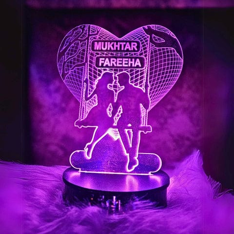 032 -Couple In Heart Customised Illusion Lamp