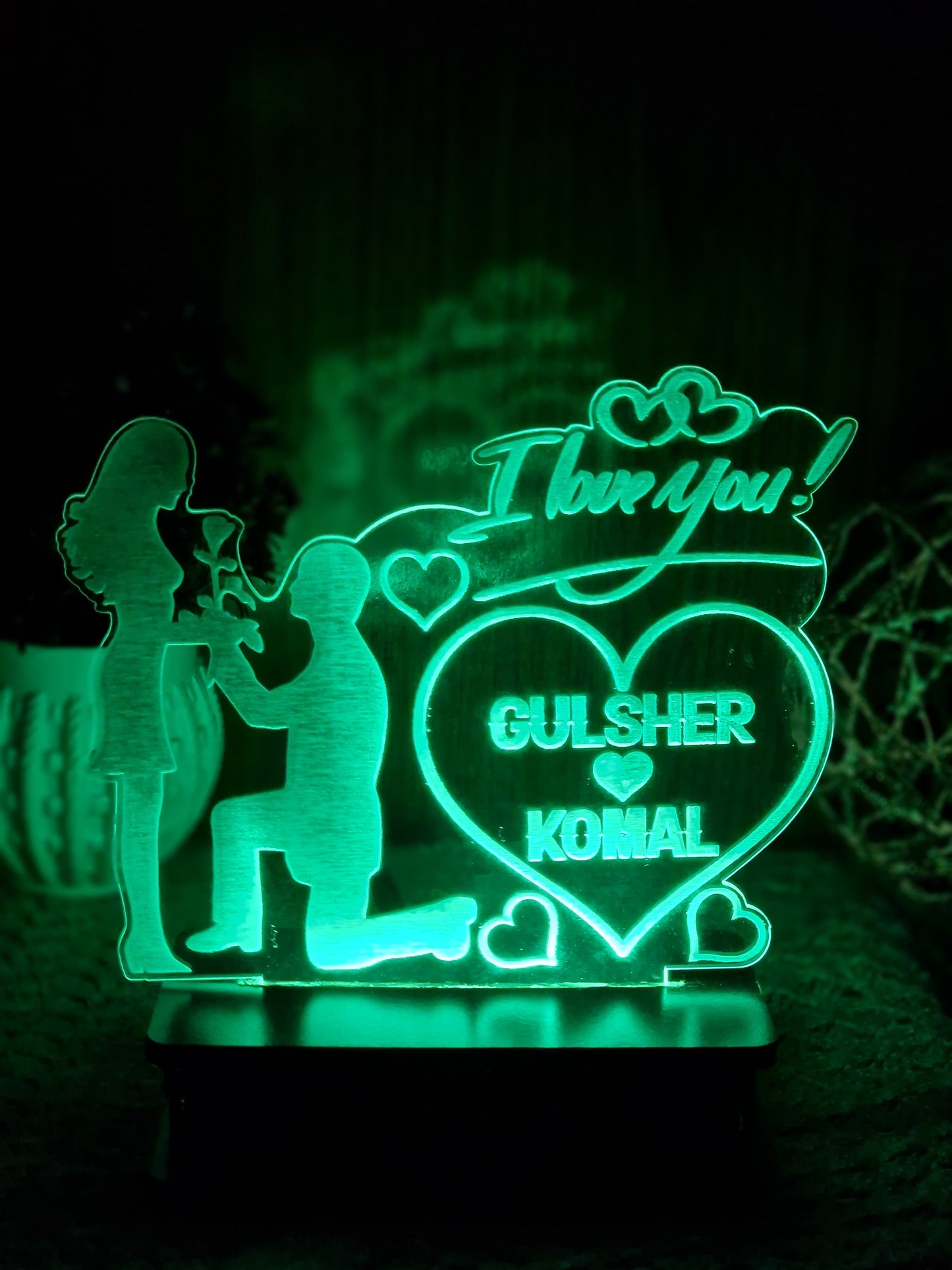 061-VALENTINE COUPLE CUSTOMIZED LAMP