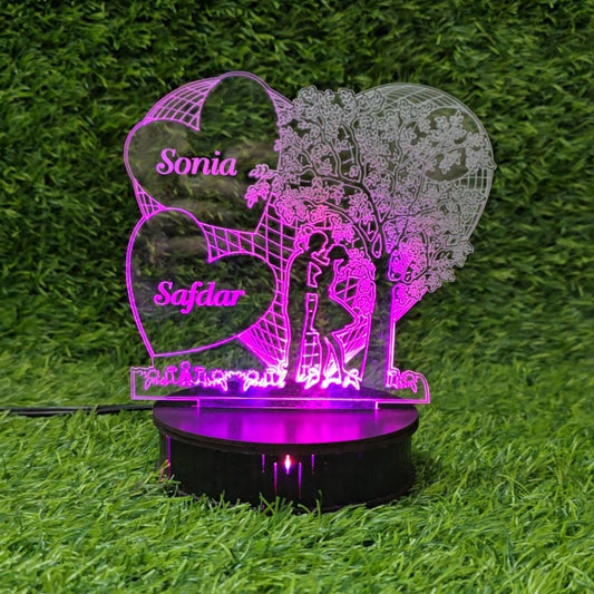 3D Tree Heart Customised Illusion Lamp