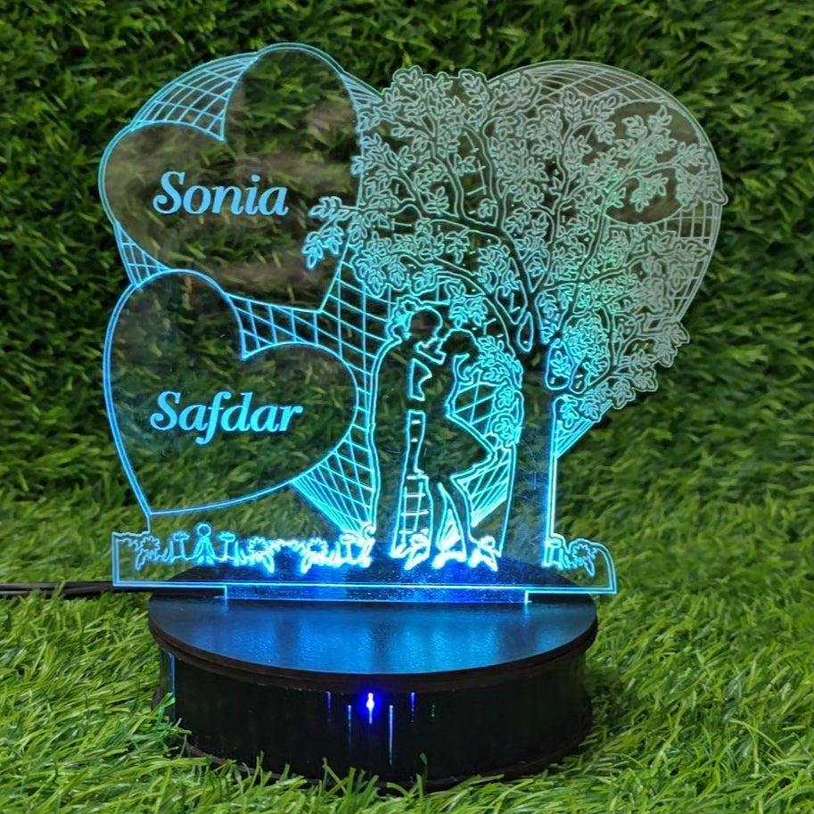 3D Tree Heart Customised Illusion Lamp