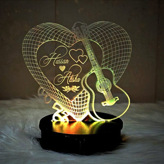 Guitar Shaped Customized Illusion Lamp