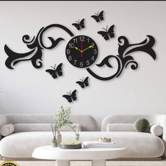 Leave Wall Clock With Light  A13